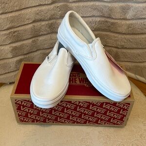 Vans True White Classic Slip-Ons, Women’s Size 8, Men’s Size 6.5